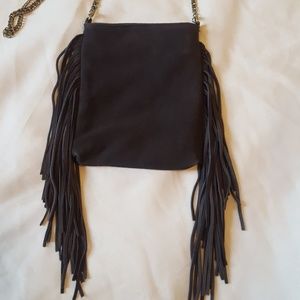 Faux suede purse